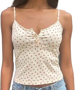 Ezwear Y2K Grunge Vintage Floral Mesh Camisole