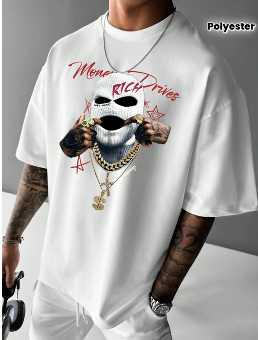Men's Y2K Stylish Letter Prints Short Sleeve T-Shirt
